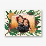 Pine and Orange Holiday Photo Card