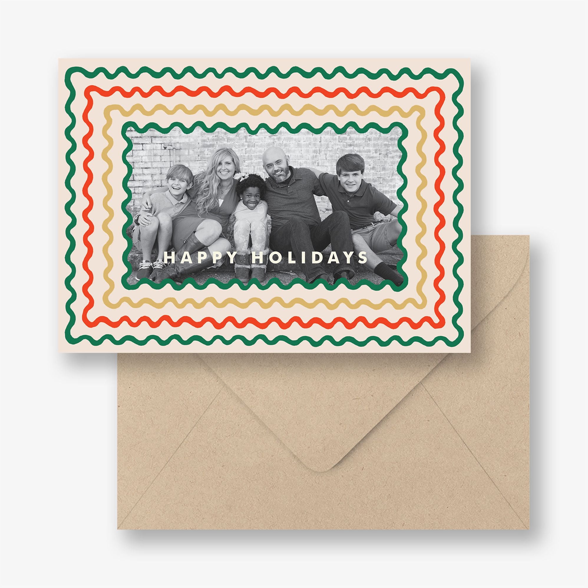 Holiday Ribbon Stripe Holiday Photo Card - Image 4
