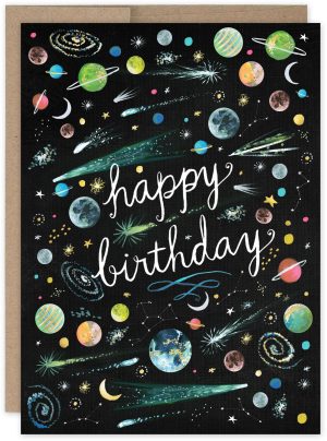 Outer Space Birthday Card