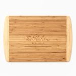 Rustic Script Two-Tone Cutting Board