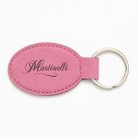 Swirled Accent Pink Key Fob