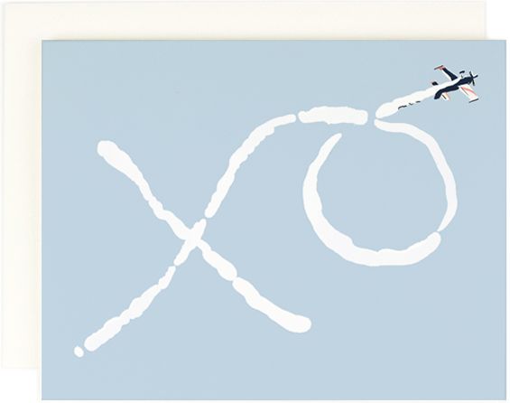 XO Skywriter Love Greeting Card