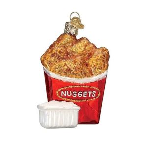 Chicken Nuggets Glass Ornament