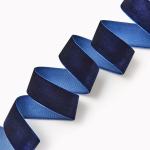 Dark Blue Velvet Ribbon 1 5YD