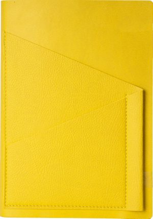 Butter Yellow Diagonal Pocket Leather Journal