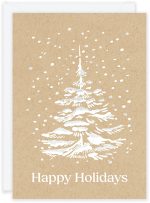 Christmas White Tree Stationery Set