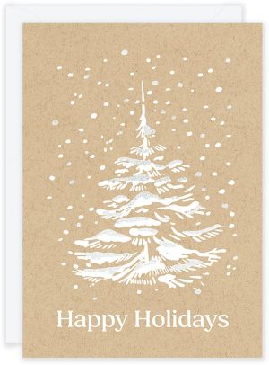 Christmas White Tree Stationery Set