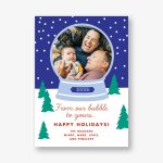 Snow Bubble Holiday Photo Card
