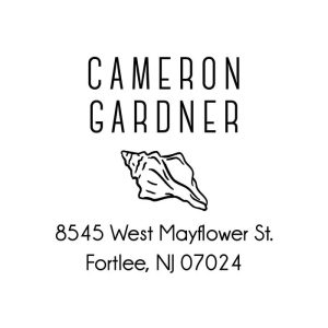 Single Seashell Custom Stamp