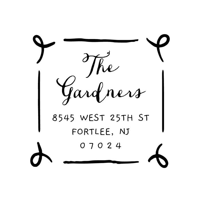 Whimsical Loops Custom Stamp