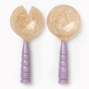 Marbled Resin Salad Server Set