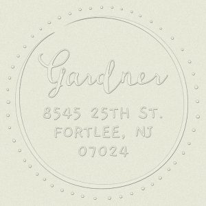 Doodle Dotted Border Custom Embosser