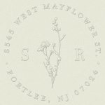 Dried Floral Monogram Custom Embosser