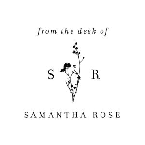 Dried Floral Monogram Custom Stamp