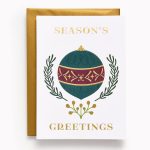 Christmas Festive Round Ornament Stationery Set