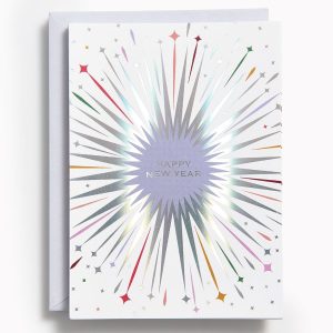 New Years Multicolor Sparkle Stationery Set