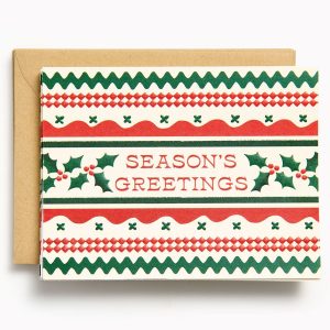 Christmas Ricrac Ribbon Stationery Set