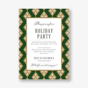 Diamond Snowflakes Holiday Party Invitation
