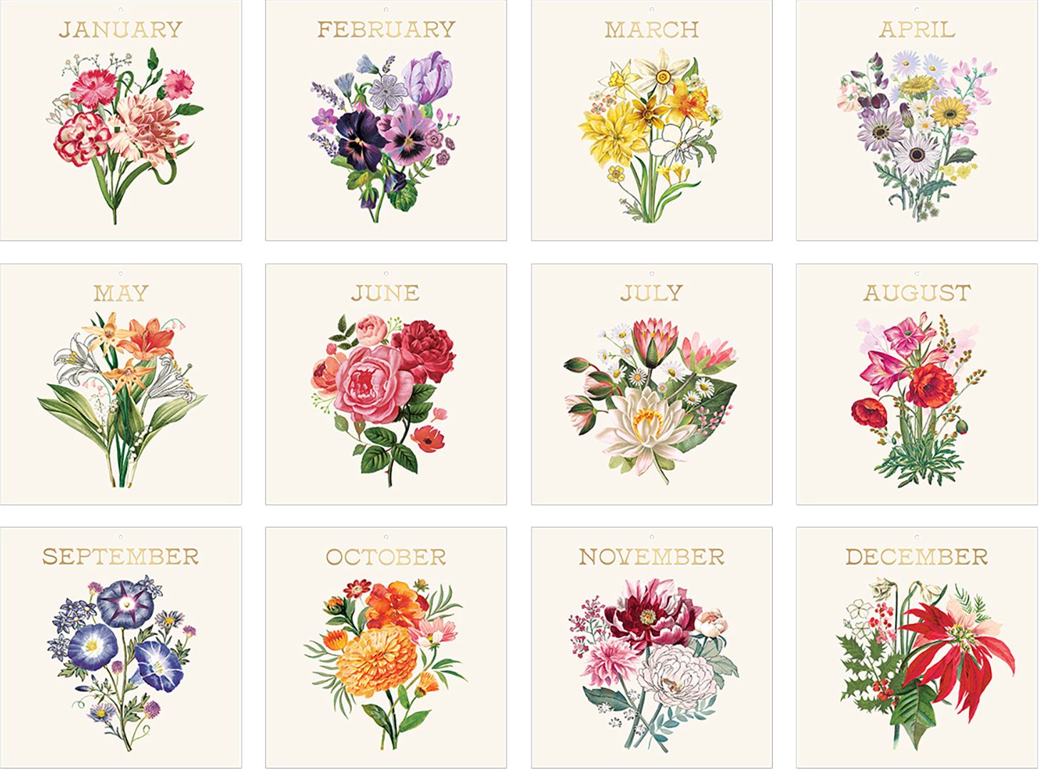 2026 Vintage Floral Wall Calendar - Exclusive - Image 8