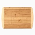 Stacked Monogram Two-Tone Cutting Board