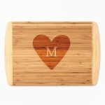 Filled Heart Two-Tone Cutting Board