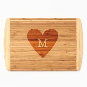 Filled Heart Two-Tone Cutting Board