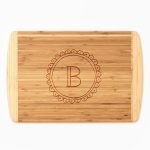 Hand Drawn Scallop Two-Tone Cutting Board