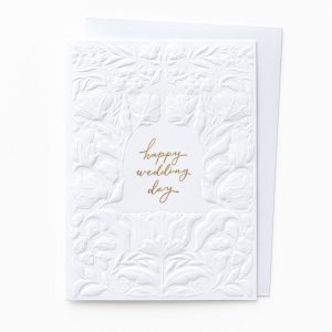 Floral Arch Embellished Wedding Card