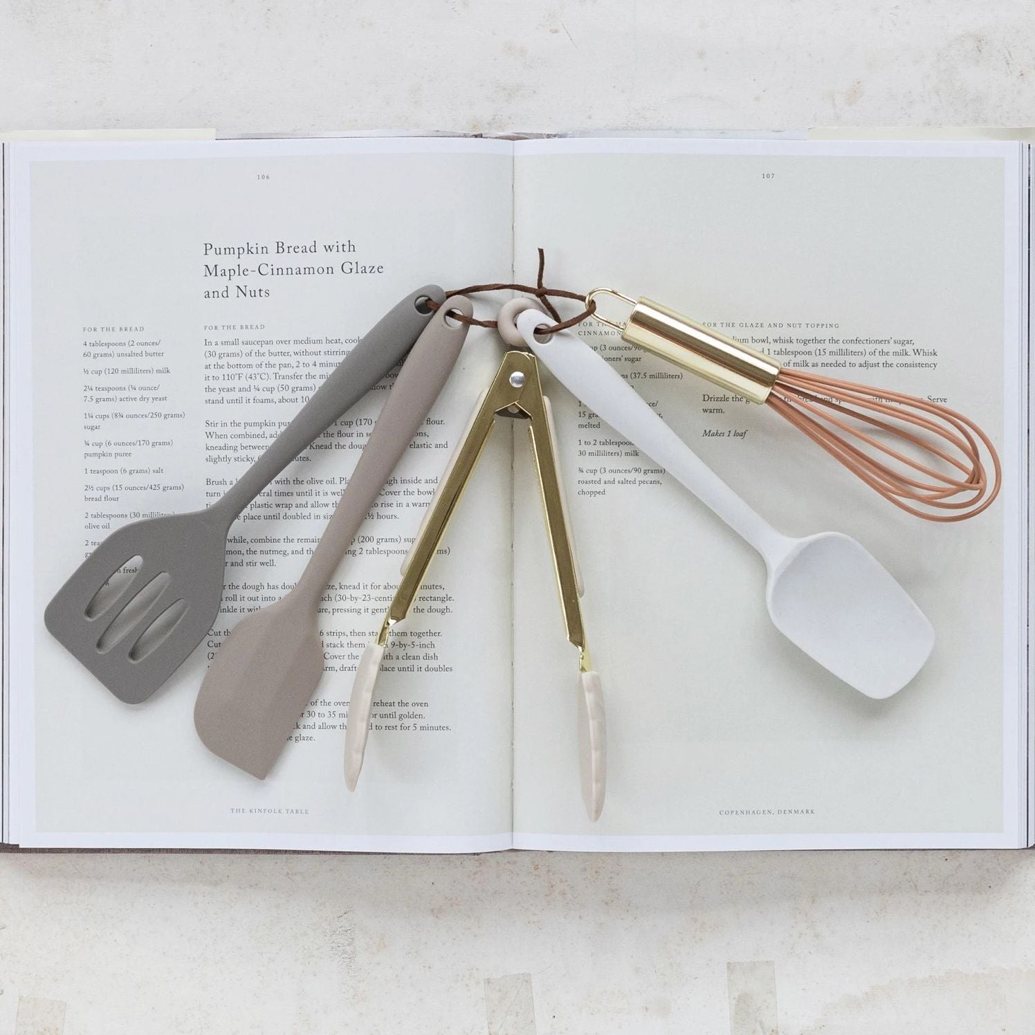 Multi Color Neutral Silicone Kitchen Tools Set of 5 - Image 2