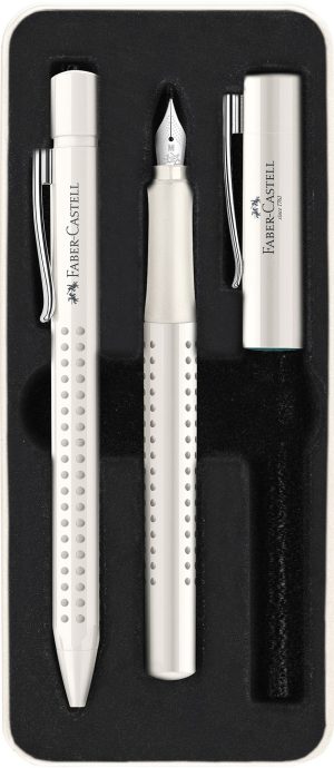 Harmony Fountain & Ballpoint Pen Gift Set. Coconut Milk
